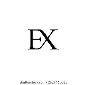 Logotipo inicial da letra. Design de logotipo. Simples Luxo Preto sobre fundo branco Flat Vetor EX