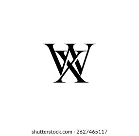 Initial Letter Logo. Logotype design. Simple Luxury Black on White Background Flat Vector WX