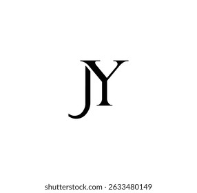 Initial Letter Logo. Logotype design. Simple Luxury Black on White Background Flat Vector JY