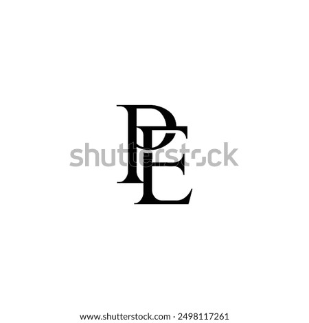 Initial Letter Logo. Logotype design. Simple Luxury Black Flat Vector PE