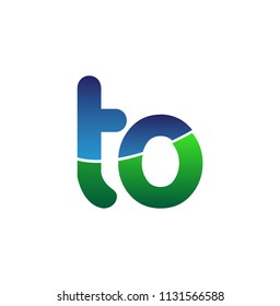 Initial Letter TO Logo Lowercase, colorful logotype Modern and Simple Logo Design.
