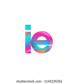 Initial Letter IE Logo Lowercase colorful design, Modern and Simple Logo Design.
