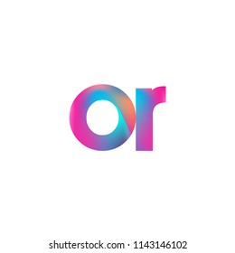 Initial Letter OR Logo Lowercase colorful design, Modern and Simple Logo Design.
