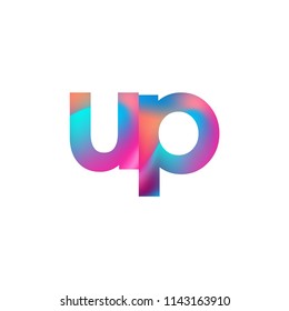 Initial Letter UP Logo Lowercase colorful design, Modern and Simple Logo Design.