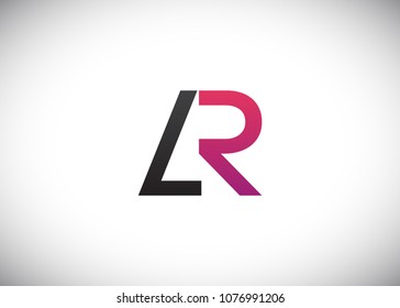 initial letter logo LR, RL, logo template