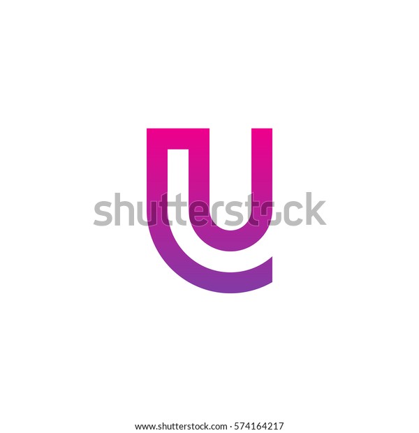 Stockvektor 574164217 Med Initial Letter Logo Lu Ul Circle