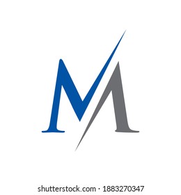 Initial letter logo M design template vector 