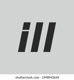 initial letter logo M inside circle shape, MI, IM, upper case black monogram