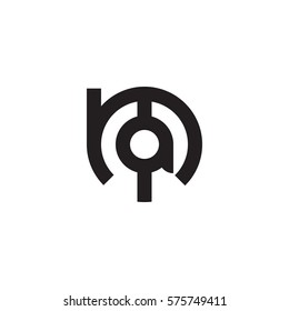 initial letter logo ma, am, a inside m rounded lowercase black monogram