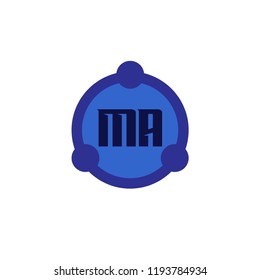Initial Letter Logo MA Template Design