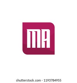 Initial Letter Logo MA Template Design