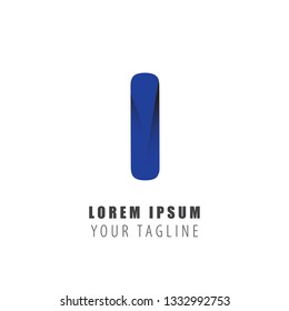 Initial letter logo. Material design, flat, line art style - Vector
