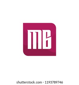 Initial Letter Logo MB Template Design