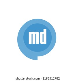 Initial Letter Logo MD Template Design