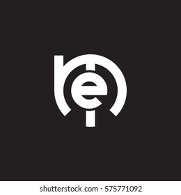 initial letter logo me, em, e inside m rounded lowercase white black background