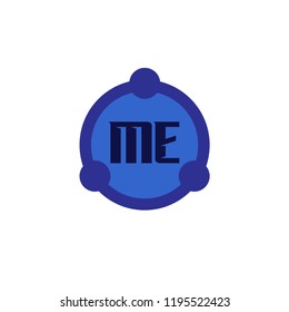 Initial Letter Logo ME Template Design