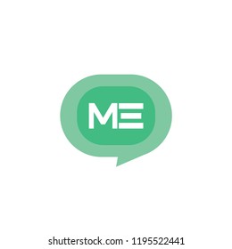 Initial Letter Logo ME Template Design