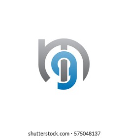 initial letter logo mg, gm, g inside m rounded lowercase blue gray