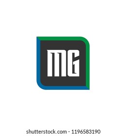 Initial Letter Logo MG Template Design
