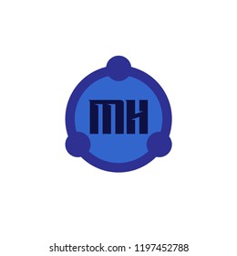 Initial Letter Logo MH Template Design