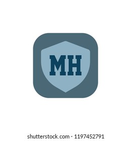 Initial Letter Logo MH Template Design