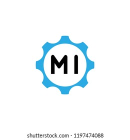 Initial Letter Logo MI Template Design