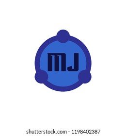Initial Letter Logo MJ Template Design