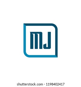 Initial Letter Logo MJ Template Design