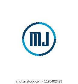 Initial Letter Logo MJ Template Design