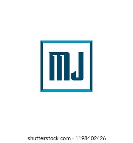 Initial Letter Logo MJ Template Design