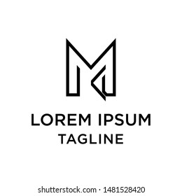 initial letter logo MK, KM, logo template 