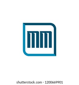 Initial Letter Logo MM Template Design