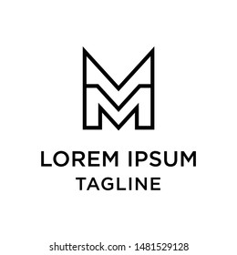initial letter logo MM, logo template