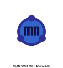 Initial Letter Logo MN Template Design