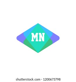 Initial Letter Logo MN Template Design