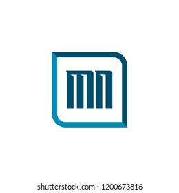 Initial Letter Logo MN Template Design