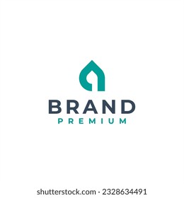 letra inicial A logotipo inmobiliario moderno