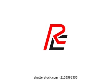 Initial Letter RE Logo Monogram