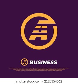 Initial-A-Letter-Logo, Monogram-Logo-Design-Stil einzeln auf dunklem Hintergrund. minimalistischer Typ für moderne