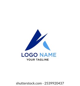 Initial Letter A Logo. Monogram Style isolated on White Background. Usable for Business and Branding Logos. Flat Vector Logo Design Template Element.