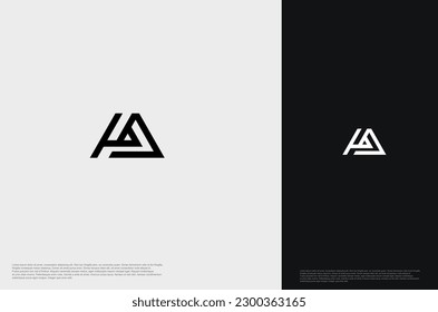 Letra inicial tipografía con logotipo A para nombre comercial. Inspiración en el logotipo del vector