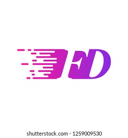 initial letter logo moves fast