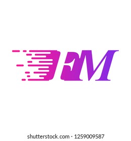initial letter logo moves fast