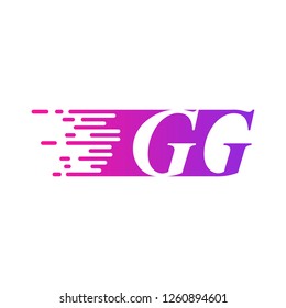 initial letter logo moves fast