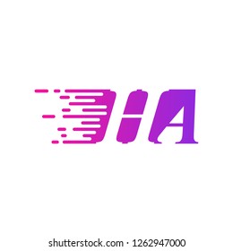 initial letter logo moves fast