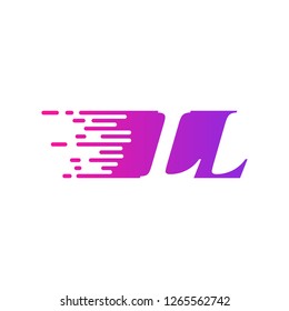 initial letter logo moves fast