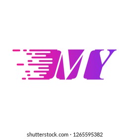 initial letter logo moves fast