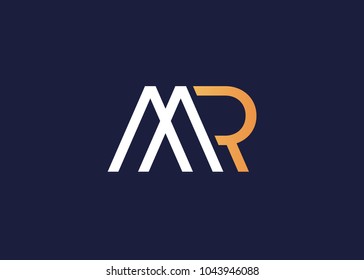 initial letter logo mr, rm, logo template