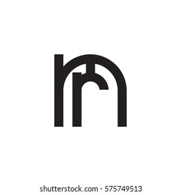 initial letter logo mr, rm, r inside m rounded lowercase black monogram