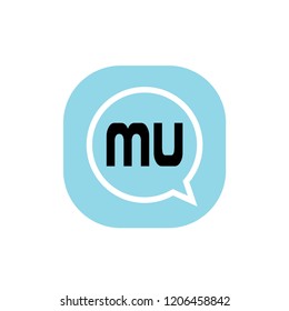 Initial Letter Logo MU Template Design